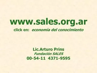 www.sales.org.ar click en: economía del conocimiento