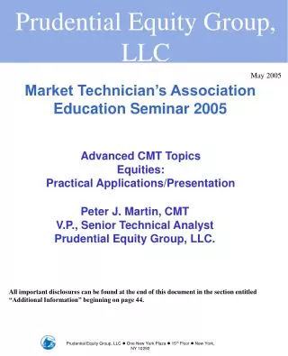 Market Technician’s Association Education Seminar 2005