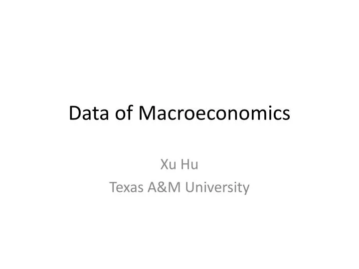 data of macroeconomics