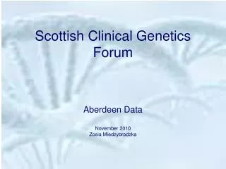 Scottish Clinical Genetics Forum