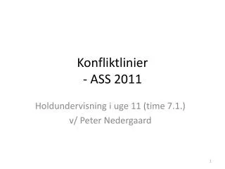 konfliktlinier ass 2011