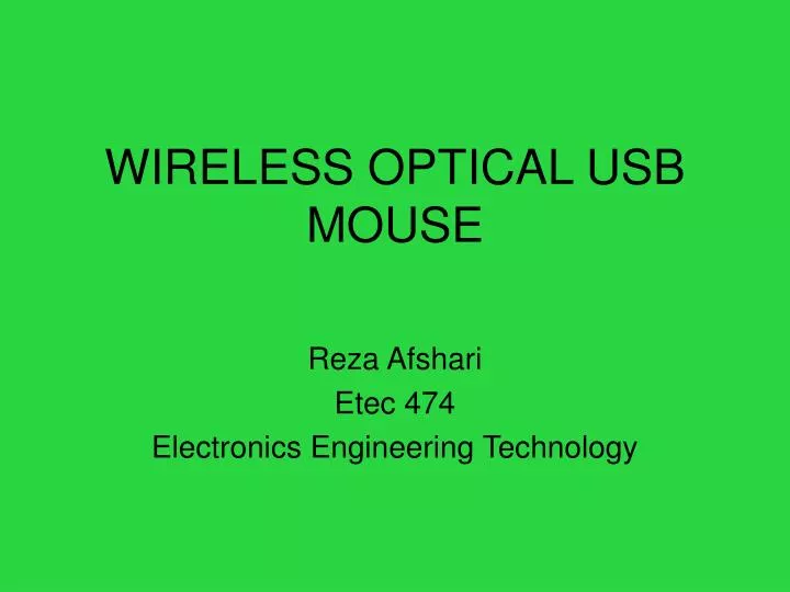 wireless optical usb mouse