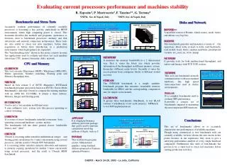 Evaluating current processors performance and machines stability 