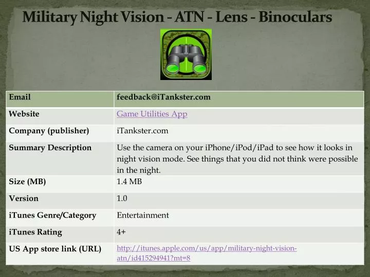 military night vision atn lens binoculars