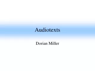 Audiotexts