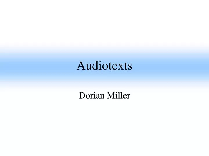 audiotexts