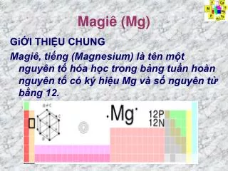 Magiê (Mg)