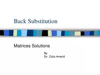 Back Substitution