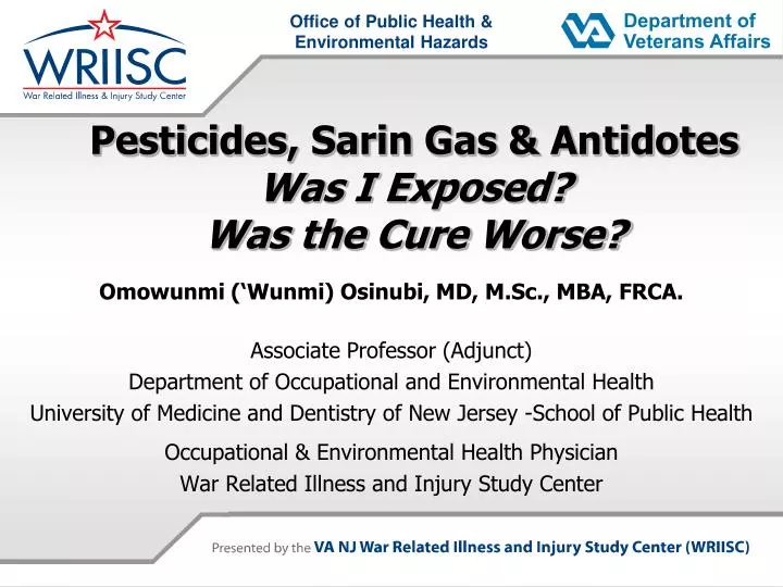pesticides sarin gas antidotes was i exposed was the cure worse