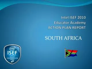 Intel ISEF 2010 Educator Academy ACTION PLAN REPORT