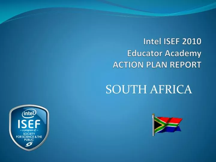 intel isef 2010 educator academy action plan report