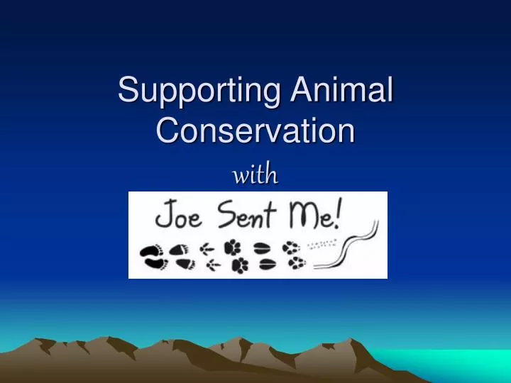 supporting animal conservation with