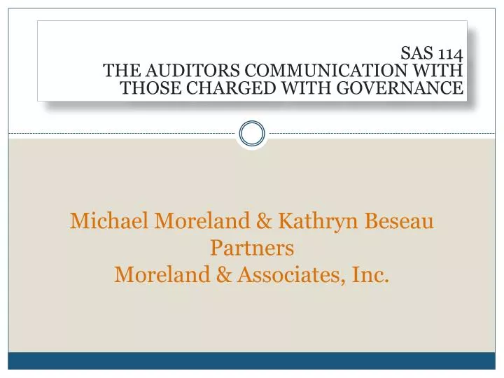 michael moreland kathryn beseau partners moreland associates inc