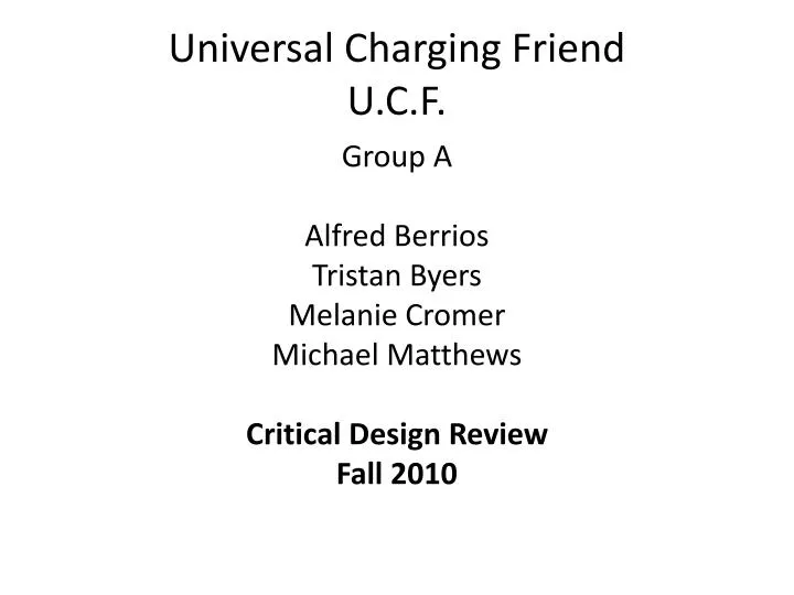 universal charging friend u c f