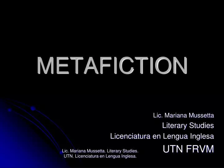 metafiction