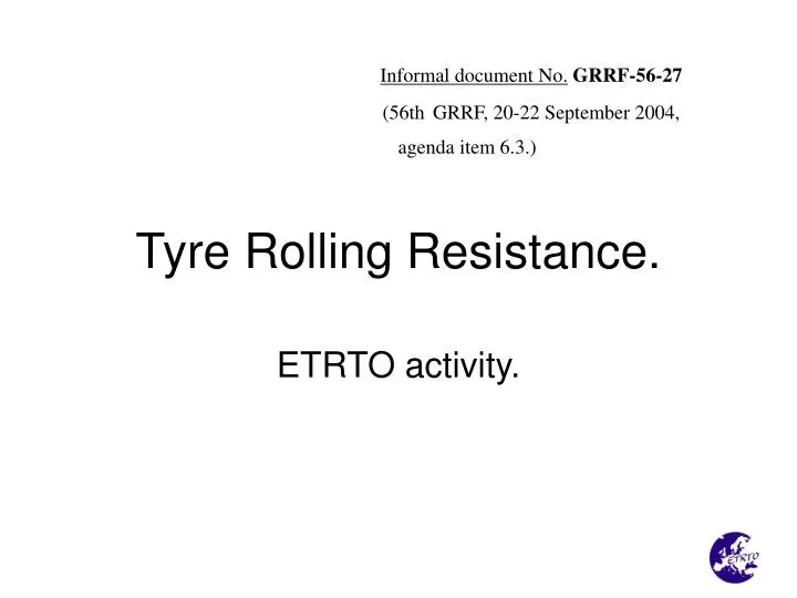 tyre rolling resistance