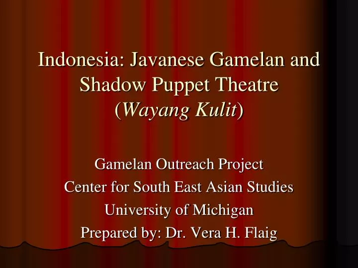 indonesia javanese gamelan and shadow puppet theatre wayang kulit