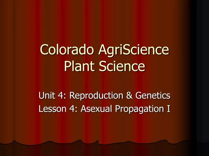 colorado agriscience plant science