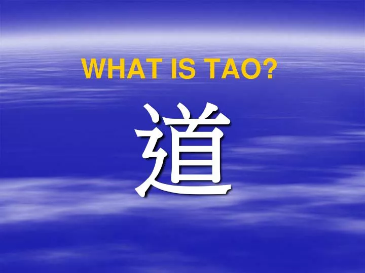 what is tao