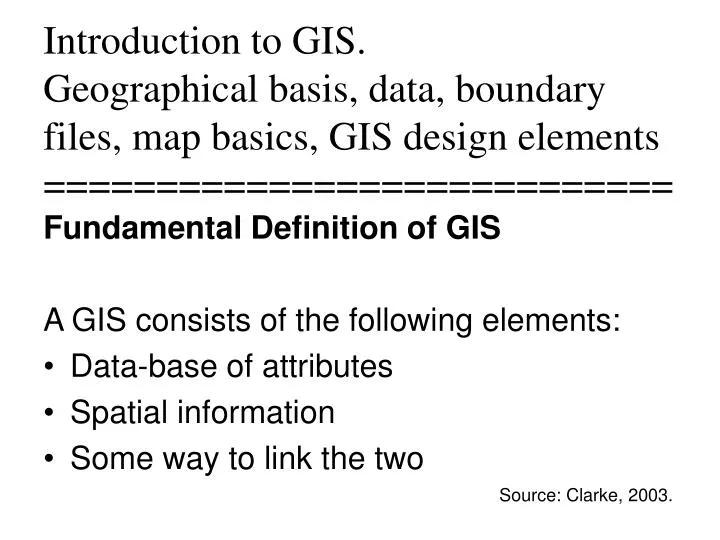 introduction to gis geographical basis data boundary files map basics gis design elements