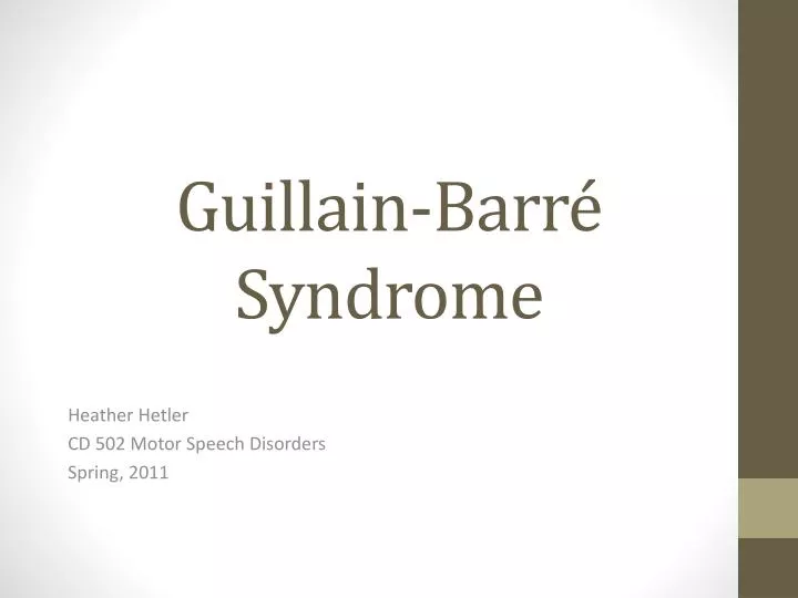 guillain barr syndrome