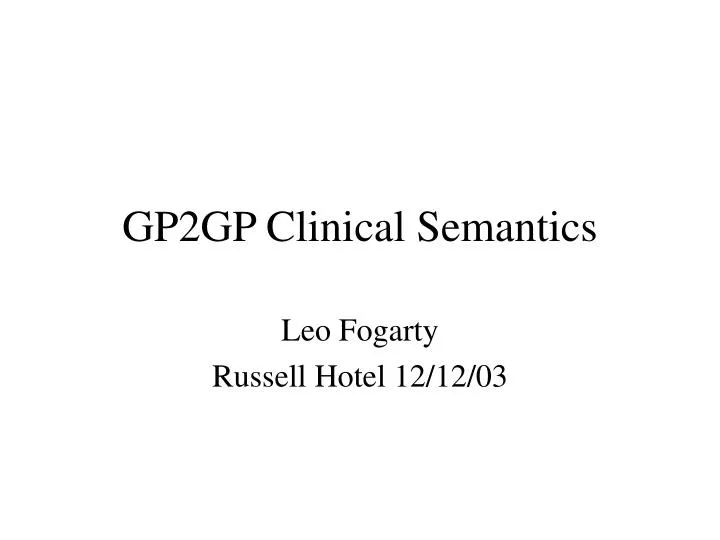 gp2gp clinical semantics