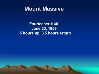 Mount Massive