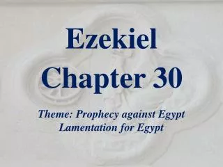 Ezekiel Chapter 30