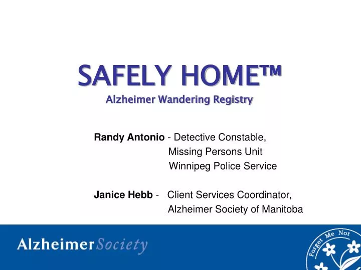 safely home alzheimer wandering registry