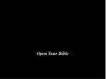 Open Your Bible - slide 1