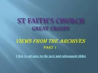 ST Faith’s Church GReat Crosby