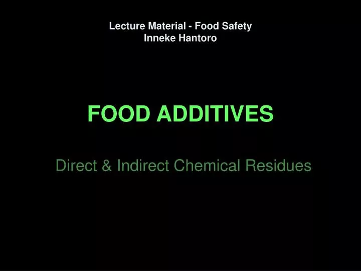 food additives