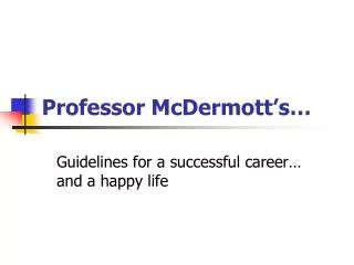professor mcdermott s