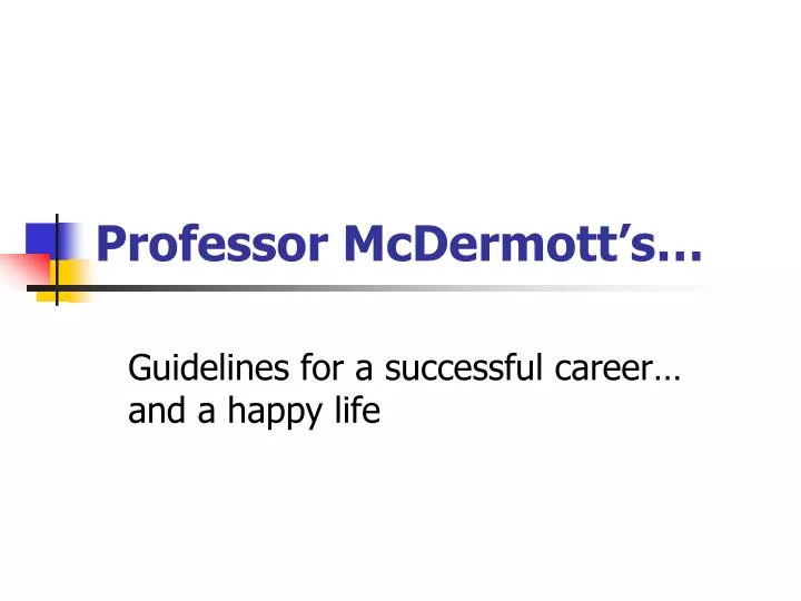 professor mcdermott s