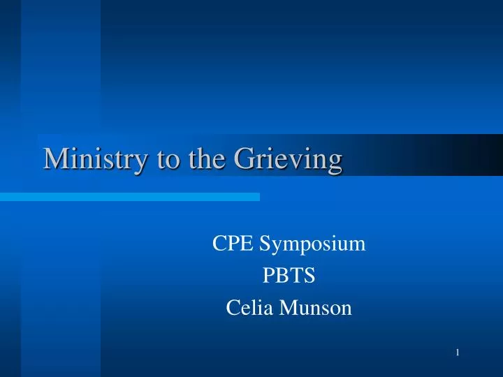 ministry to the grieving