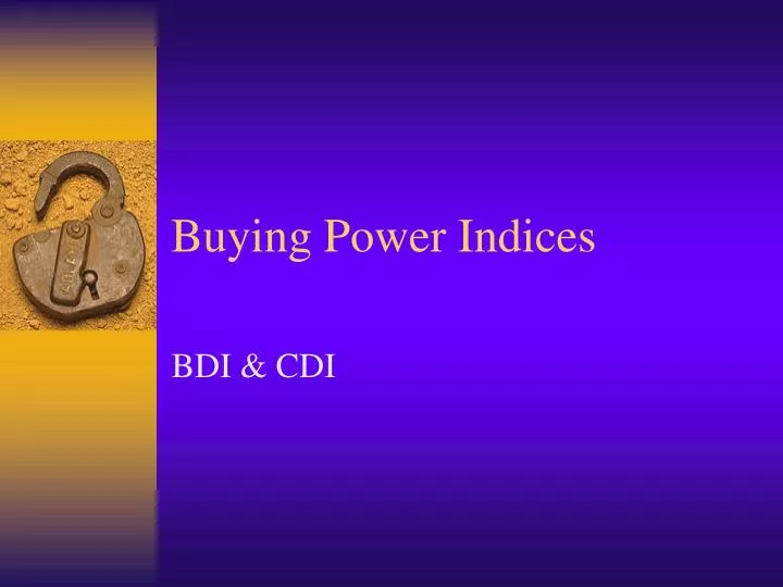 buying power indices