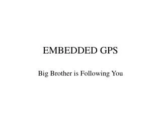 EMBEDDED GPS