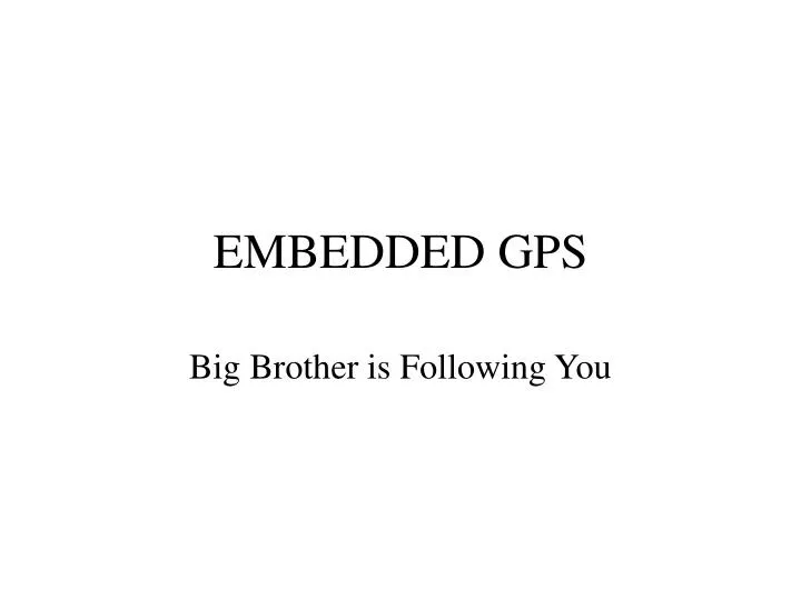 embedded gps
