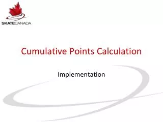 Cumulative Points Calculation