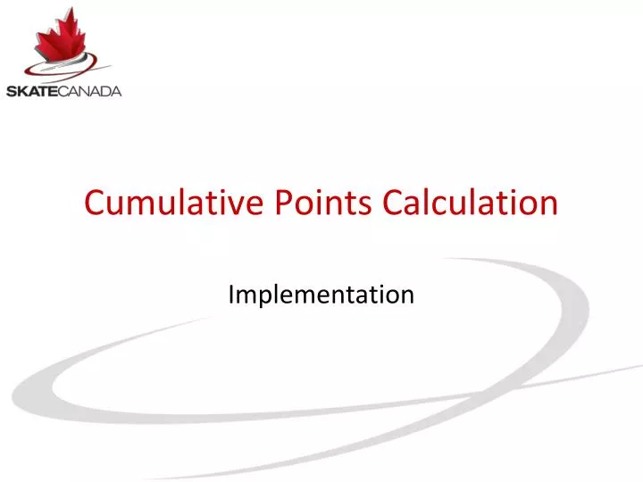 cumulative points calculation