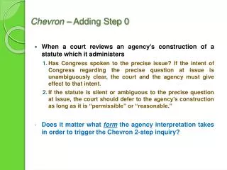 Chevron – Adding Step 0