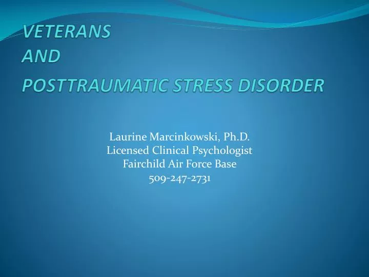 veterans and posttraumatic stress disorder