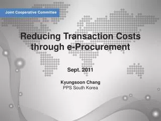 Reducing Transaction Costs through e-Procurement