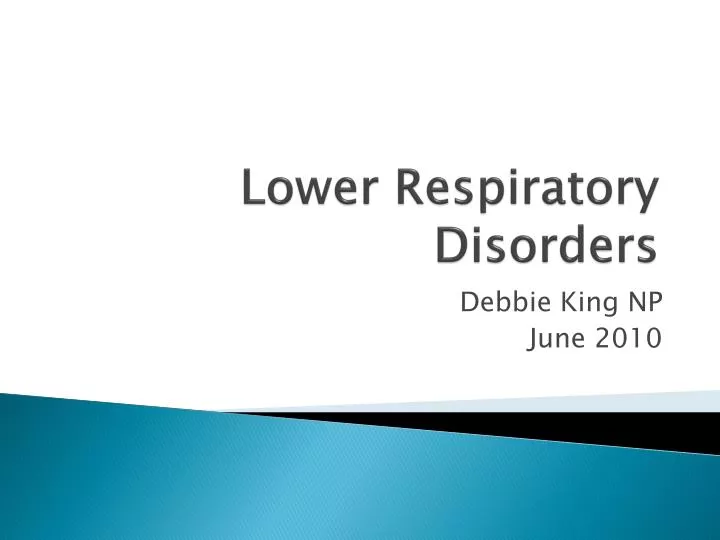 lower respiratory disorders