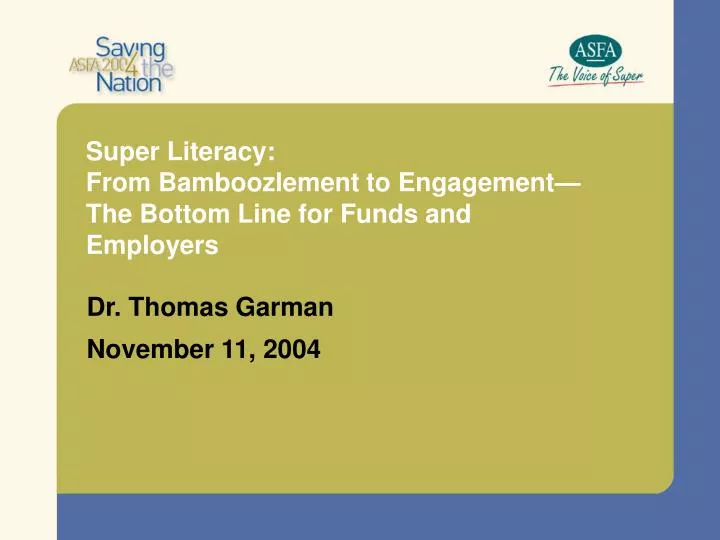 super literacy from bamboozlement to engagement the bottom line for funds and employers