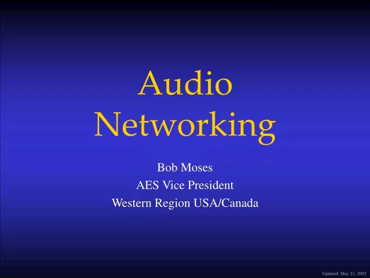audio networking