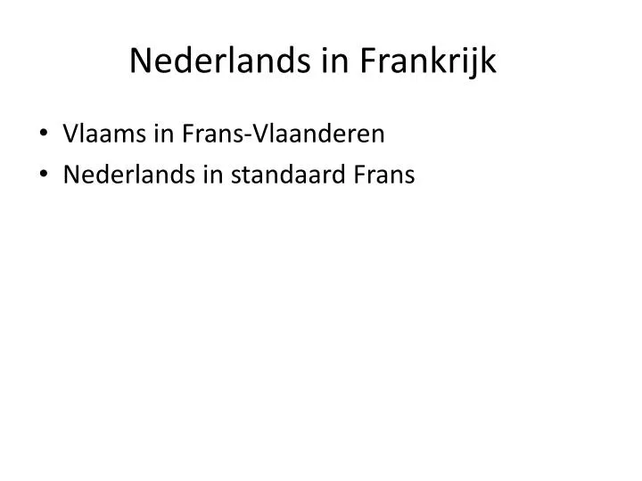 nederlands in frankrijk