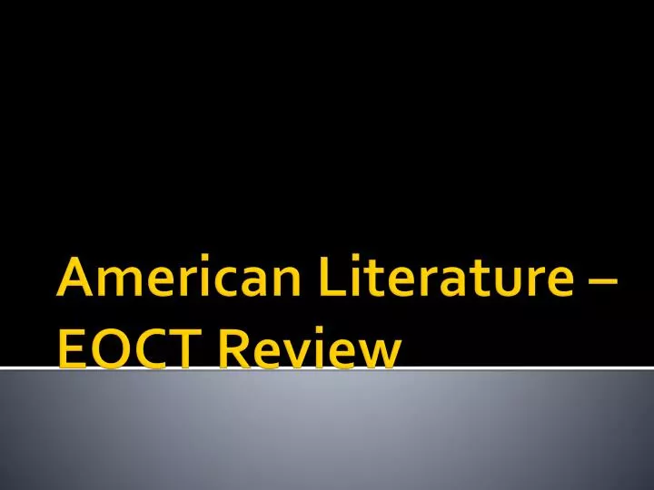 american literature eoct review