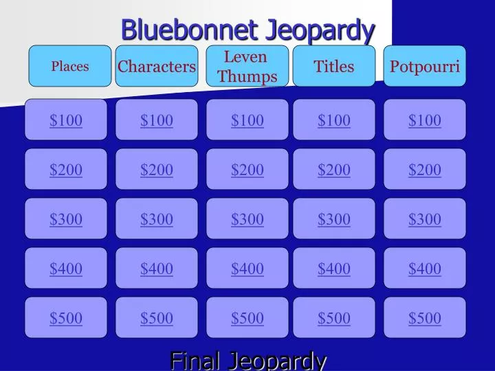 bluebonnet jeopardy