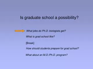 Is graduate school a possibility?